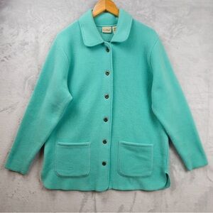 L.L. Bean Women's Teal Teddy Jacket Size L